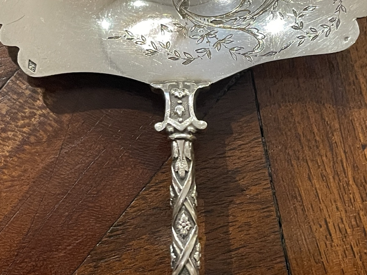 Pelle à fraises argent massif XIX ème-photo-4