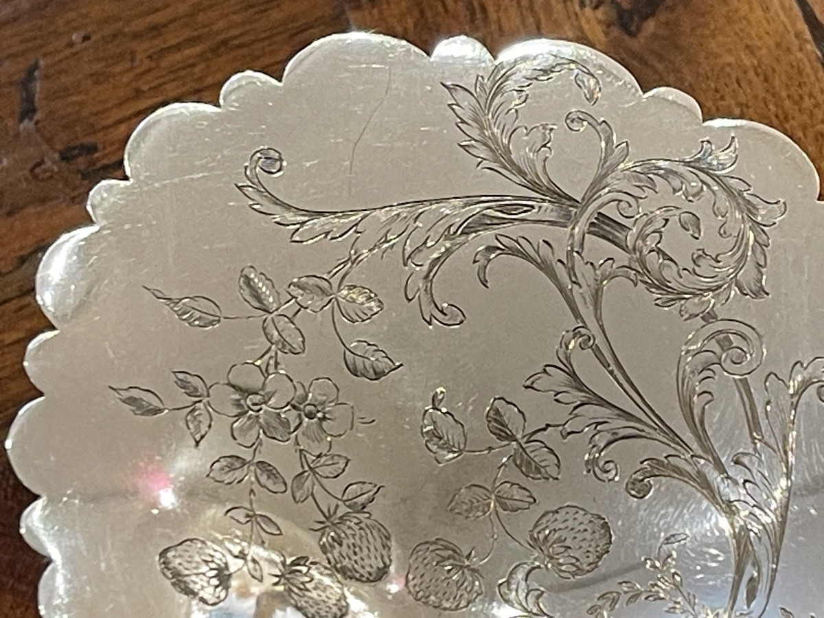 Pelle à fraises argent massif XIX ème-photo-5