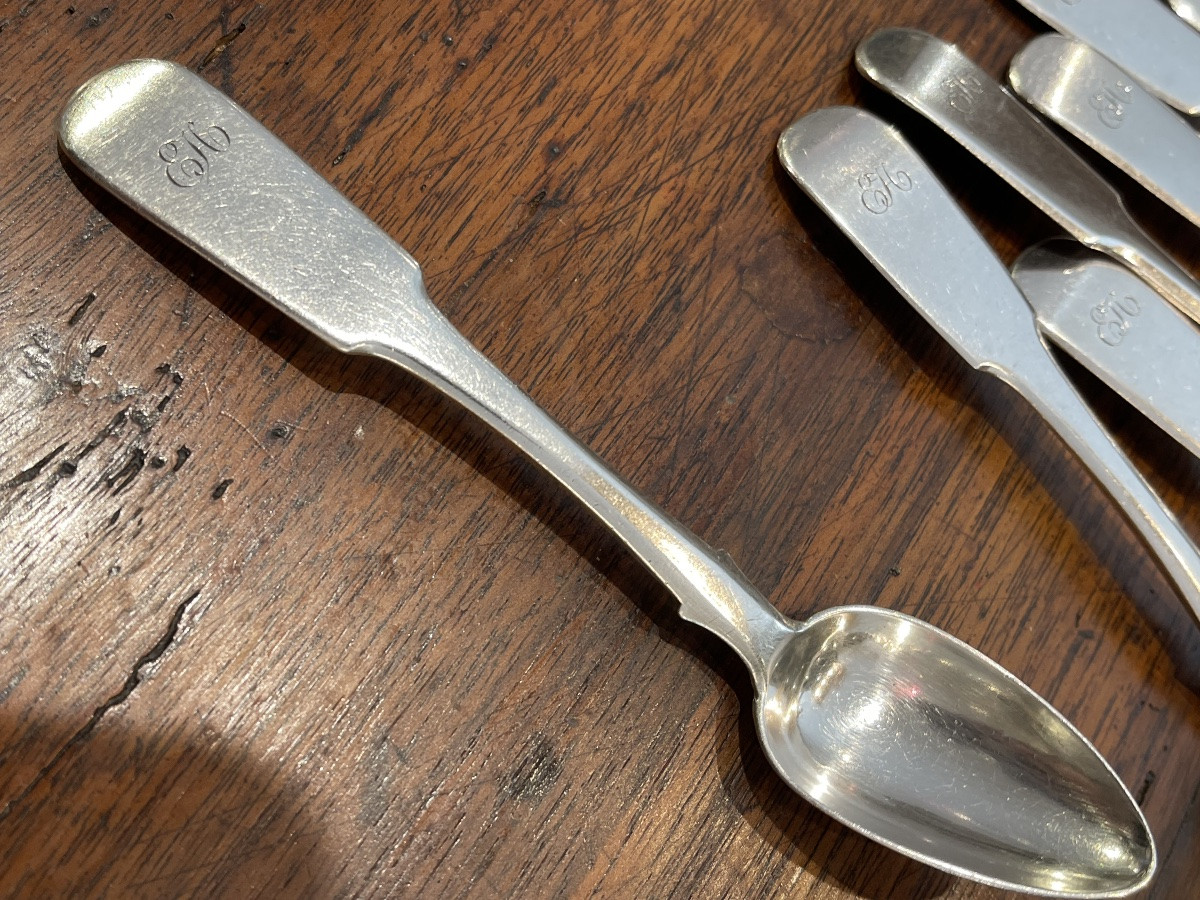 Petites cuillères argent massif Russie par 11-photo-2