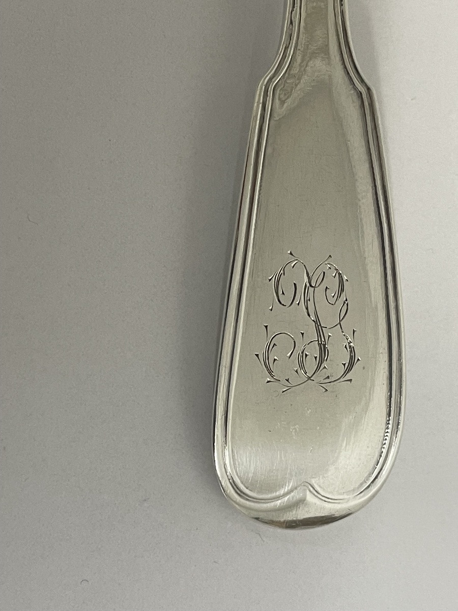 Old Fashioned Silver Stew Spoon Filet Model-photo-3