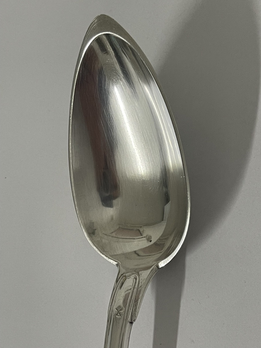 Old Fashioned Silver Stew Spoon Filet Model-photo-2