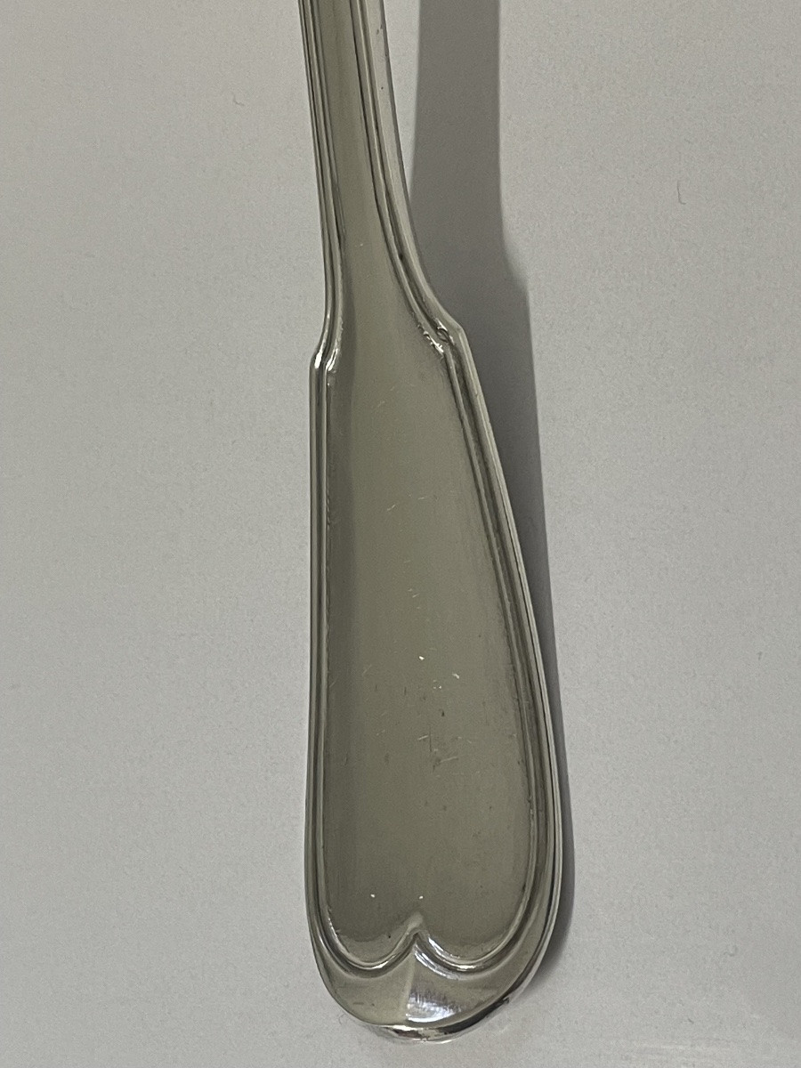 Old Fashioned Silver Stew Spoon Filet Model-photo-3