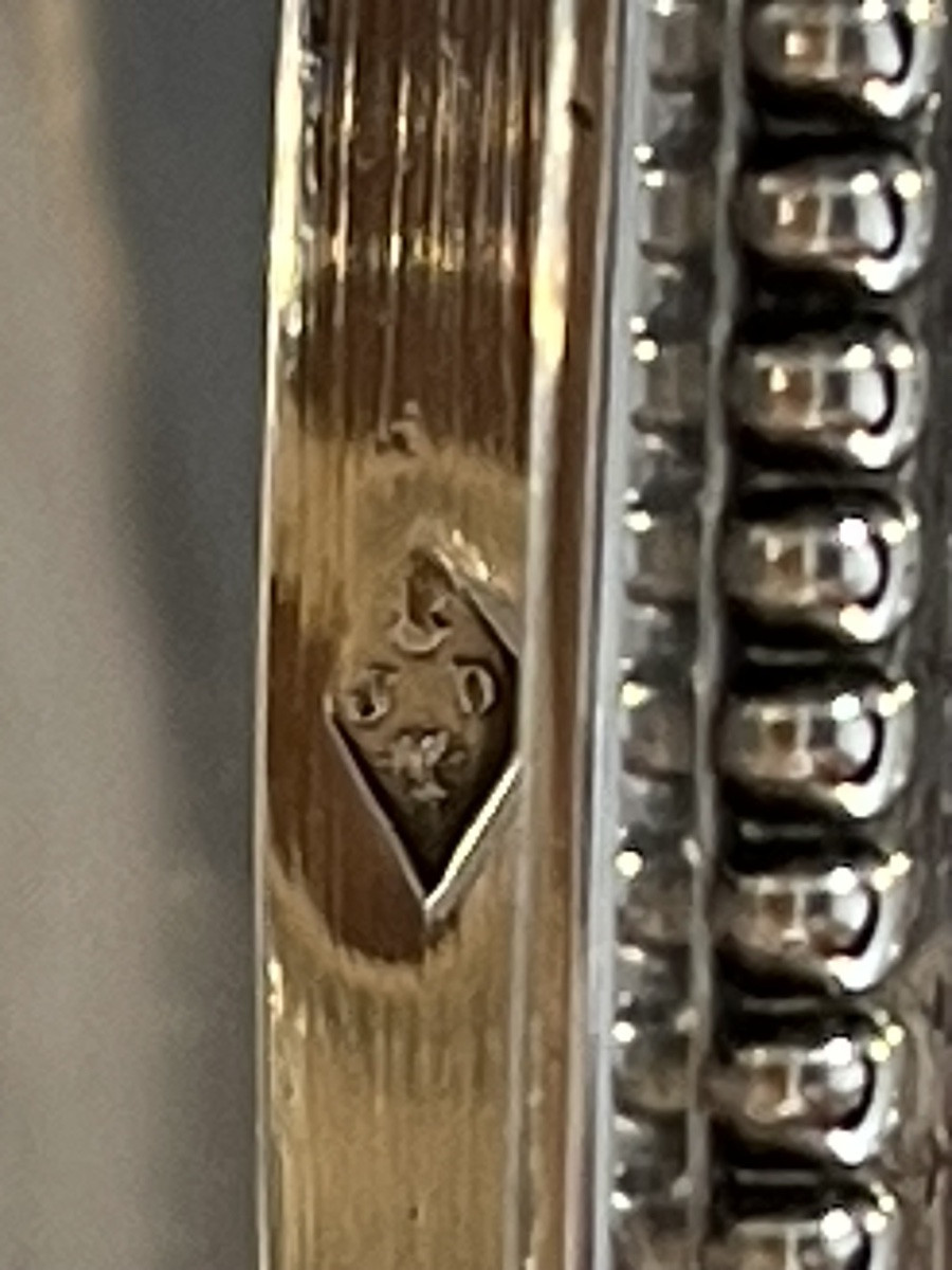 Légumier couvert en argent minerve XIX ème style Louis XVI  perles orfèvre Doyen-photo-4