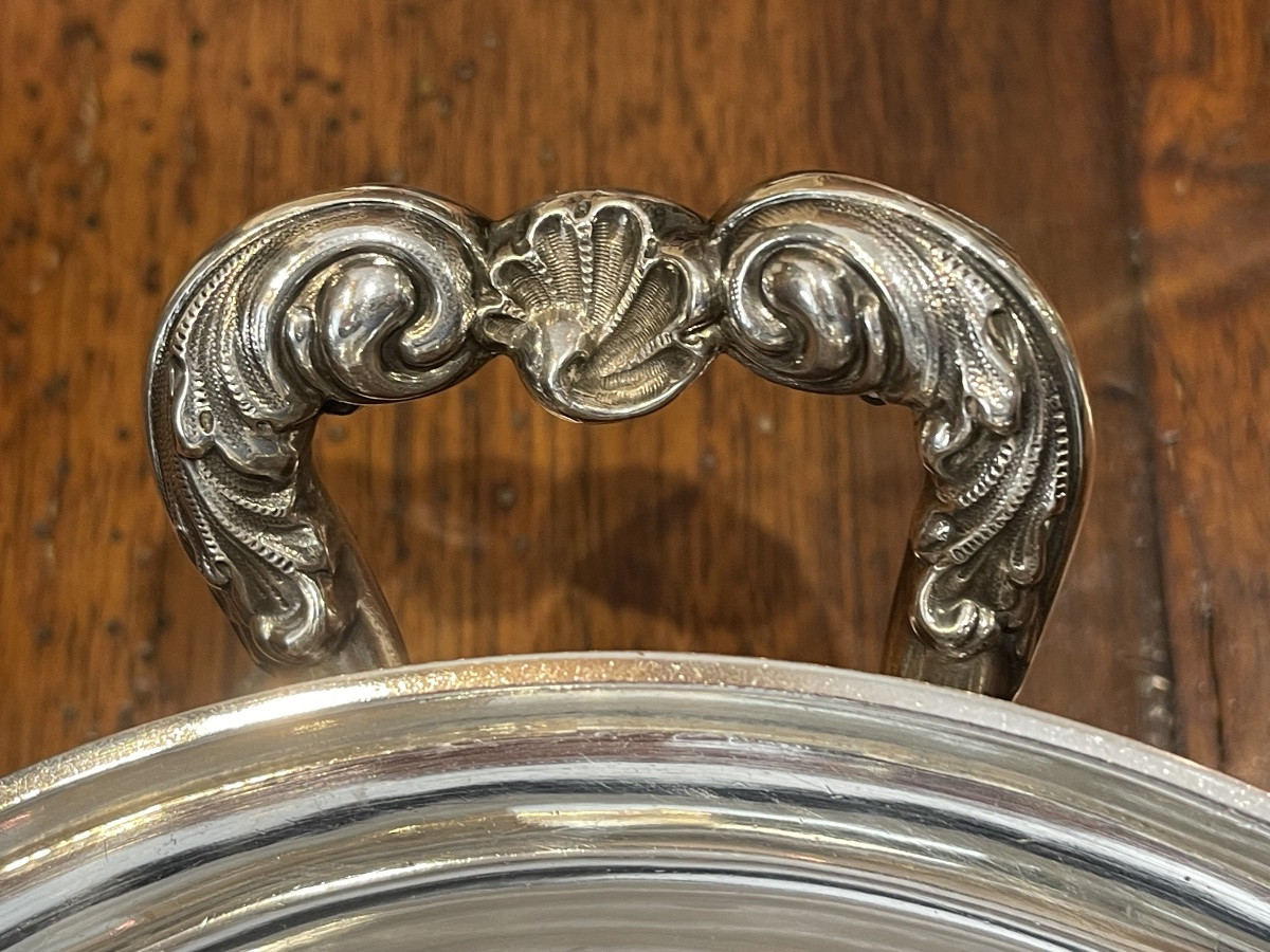 Légumier couvert en argent minerve XIX ème style Louis XVI  perles orfèvre Doyen-photo-3