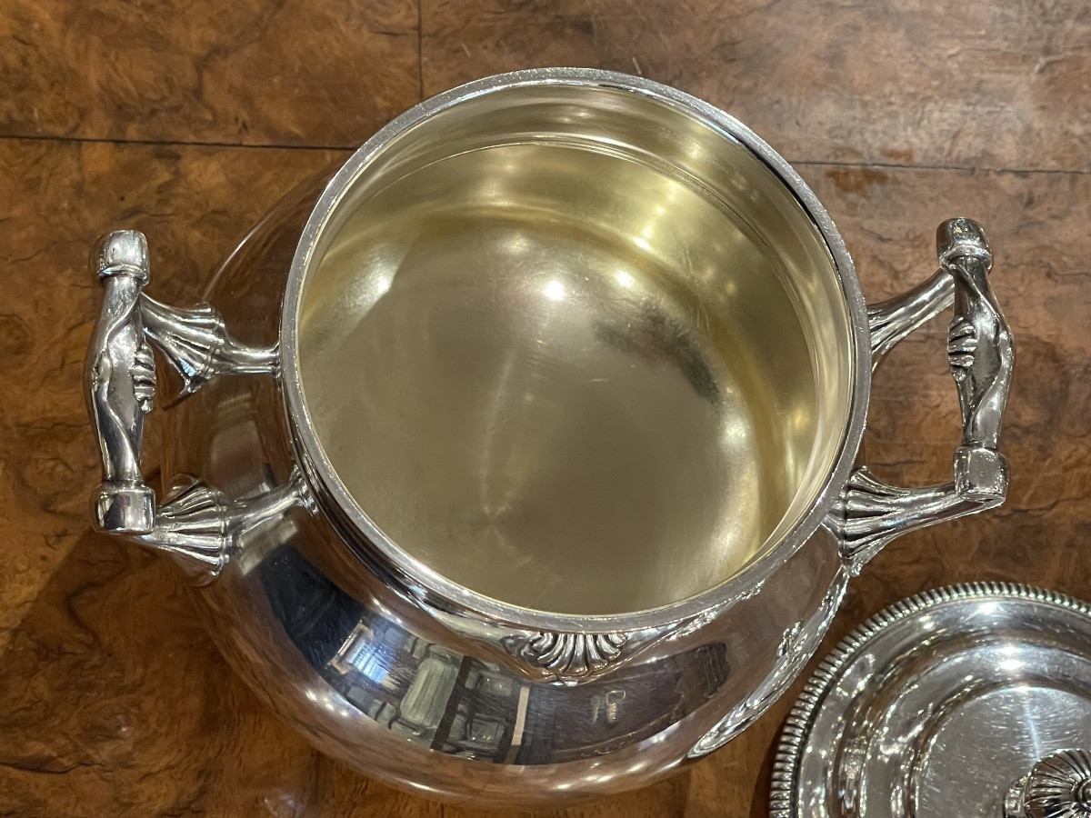 Louis XVI Style Minerve Silver Sugar Bowl-photo-4