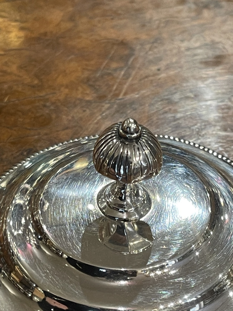 Louis XVI Style Minerve Silver Sugar Bowl-photo-4