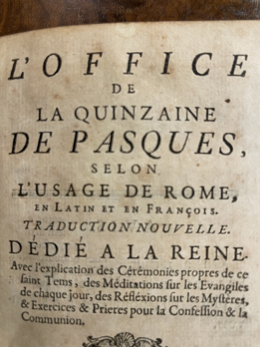 Livre XVIII ème Office De La Quinzaine De Pasques Dedicated To Queen Leczinska-photo-4