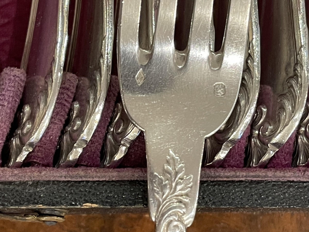 Ménagère Argent minerve style Louis XV Henri Soufflot-photo-2