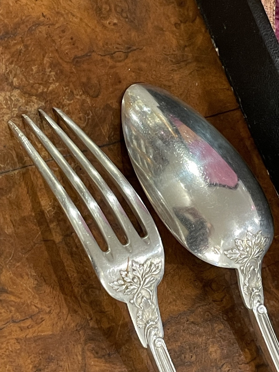 Ménagère Argent minerve style Louis XV Henri Soufflot-photo-2