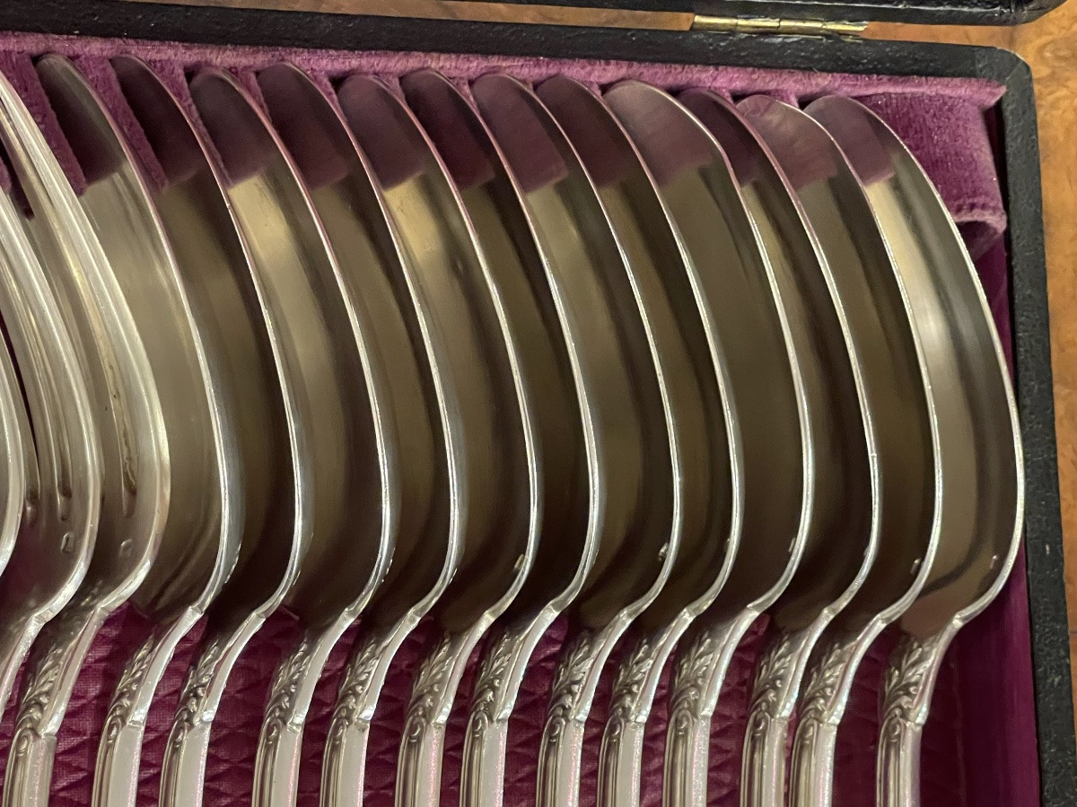 Ménagère Argent minerve style Louis XV Henri Soufflot-photo-4