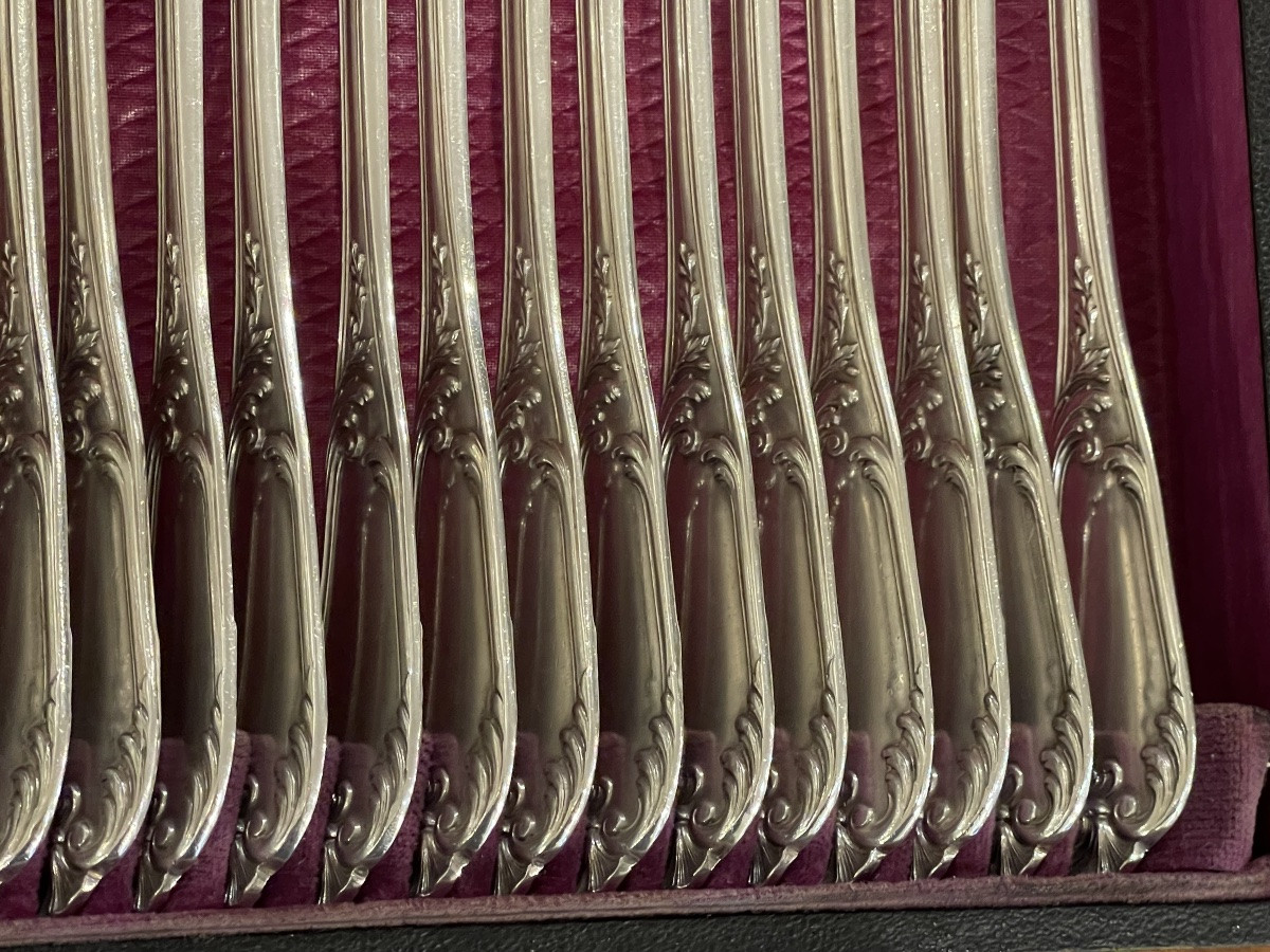 Ménagère Argent minerve style Louis XV Henri Soufflot-photo-5