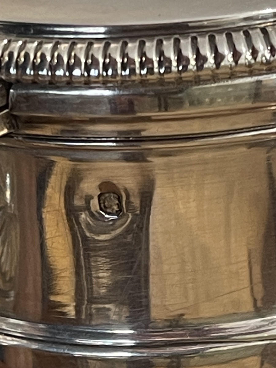 Théière en argent massif Minerve coquille godrond -photo-2