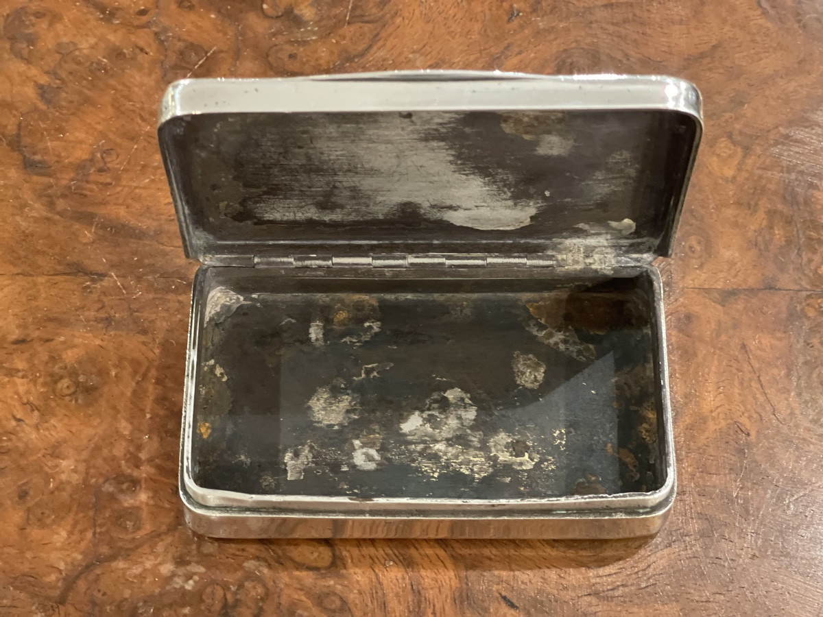 Grande tabatière ou boîte en argent Minerve 158gr-photo-3