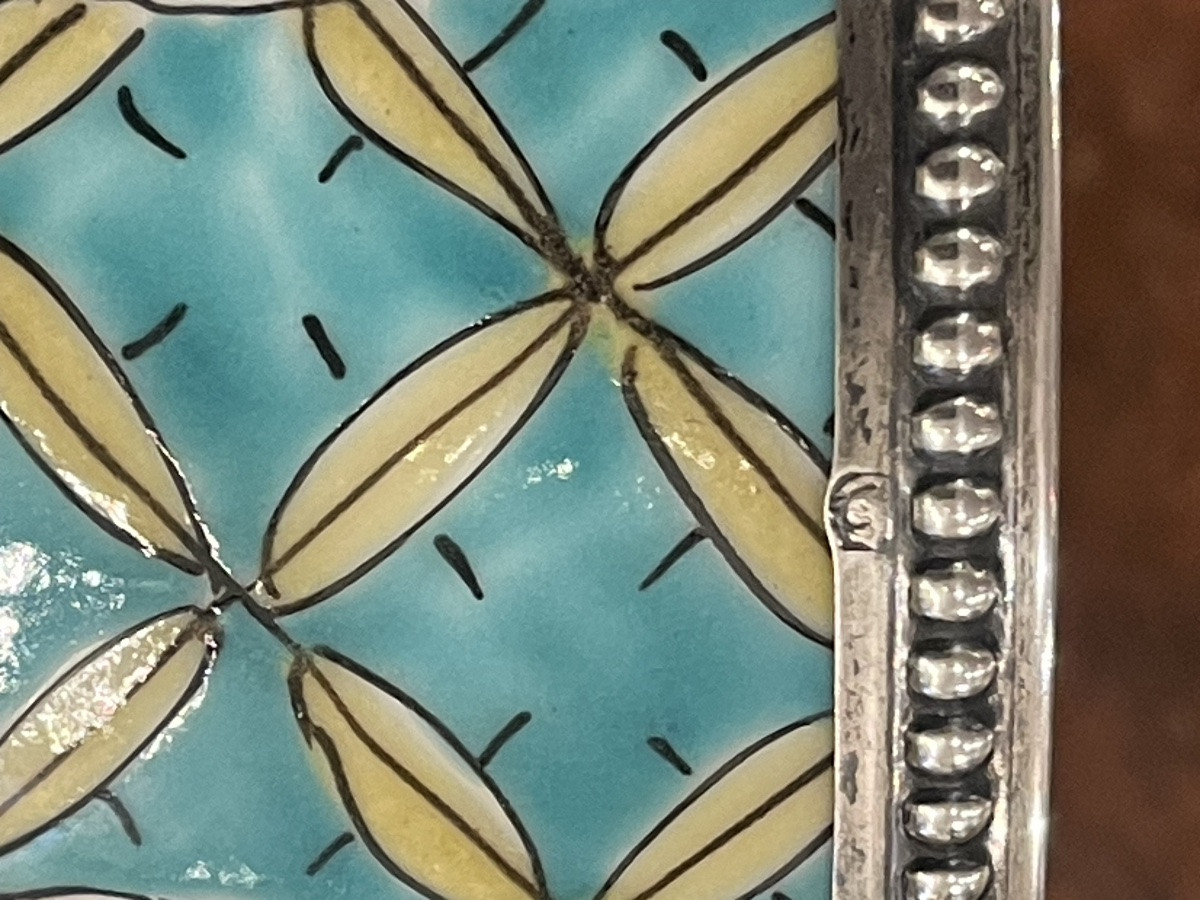 Porcelaine style chantilly décor Asie porcelaine de Paris cercle argent-photo-4