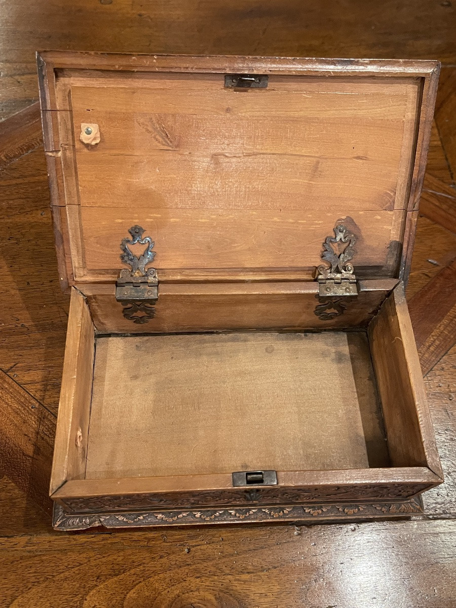 Coffret XVIII en bois de Ste Lucie Nancy atelier Bagard-photo-2