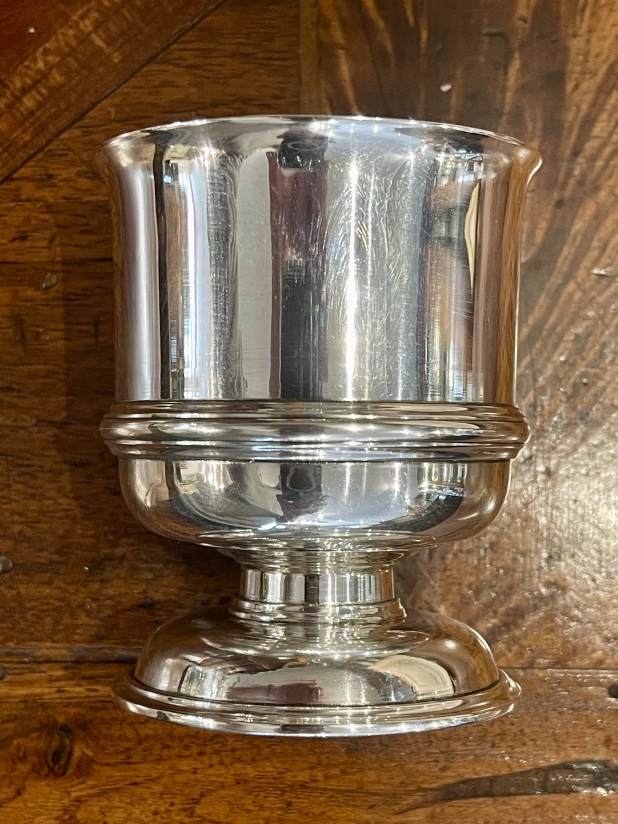 Timbale gobelet argent massif Minerve Christofle Art Déco-photo-4
