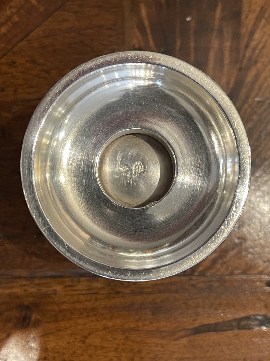 Timbale gobelet argent massif Minerve Christofle Art Déco-photo-1