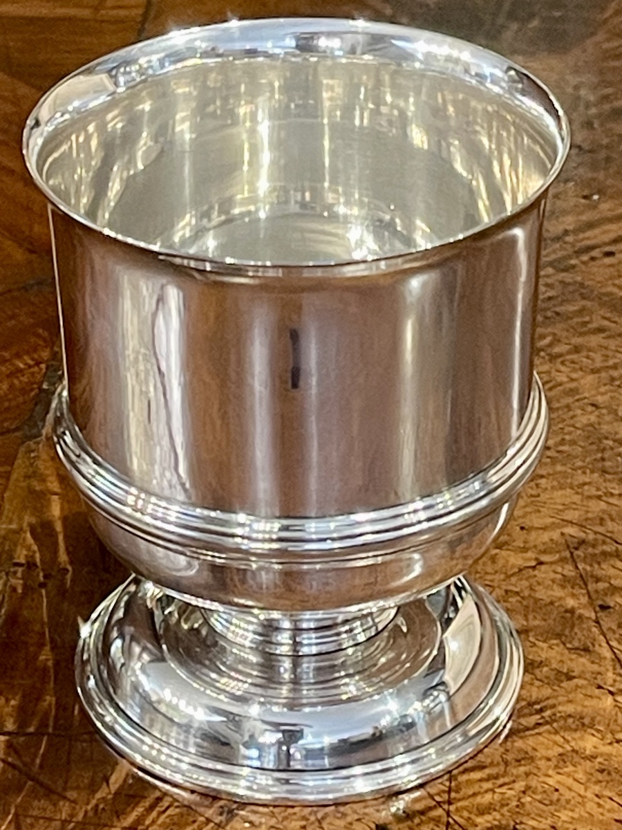 Timbale gobelet argent massif Minerve Christofle Art Déco-photo-3
