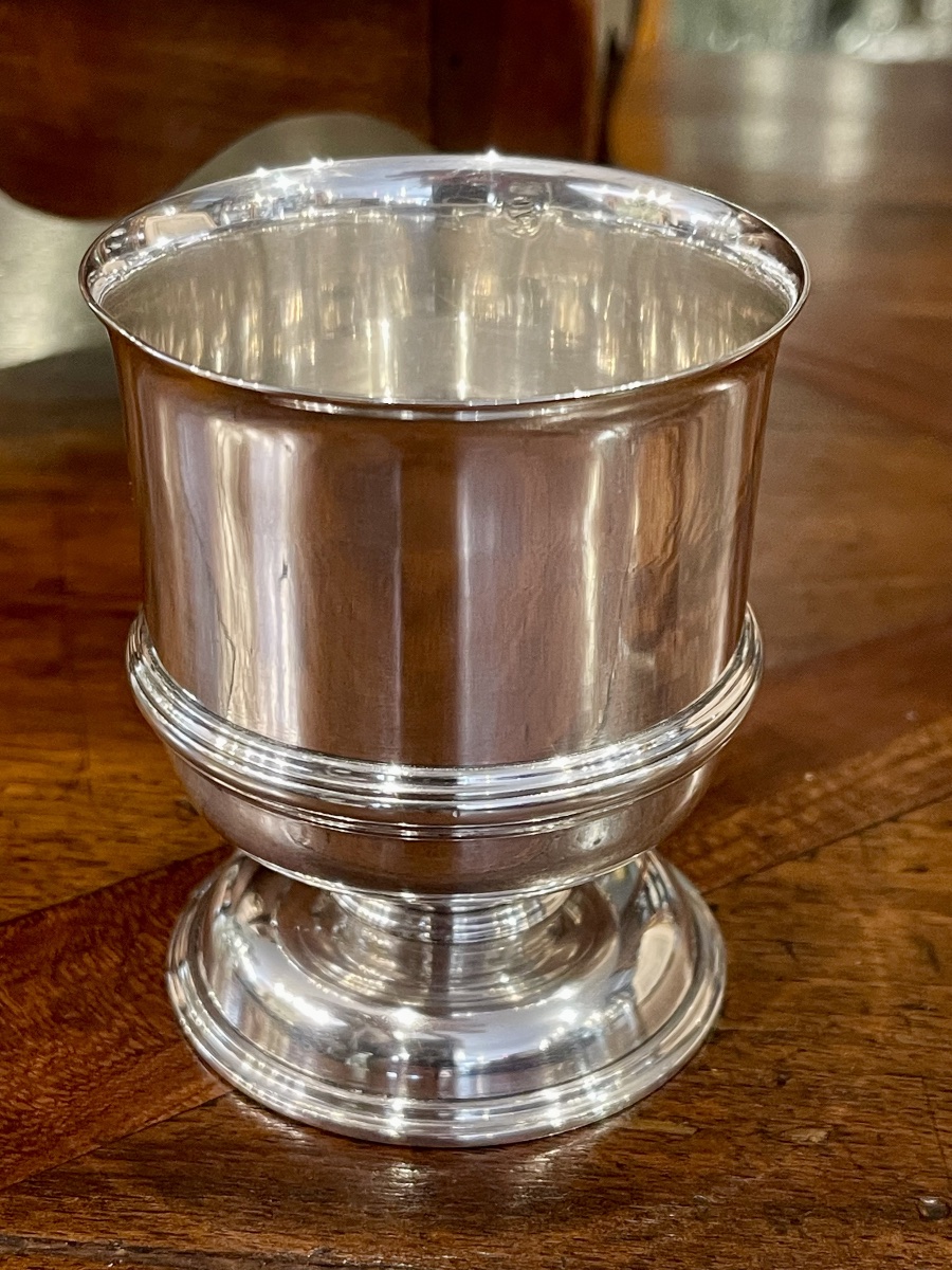 Timbale gobelet argent massif Minerve Christofle Art Déco