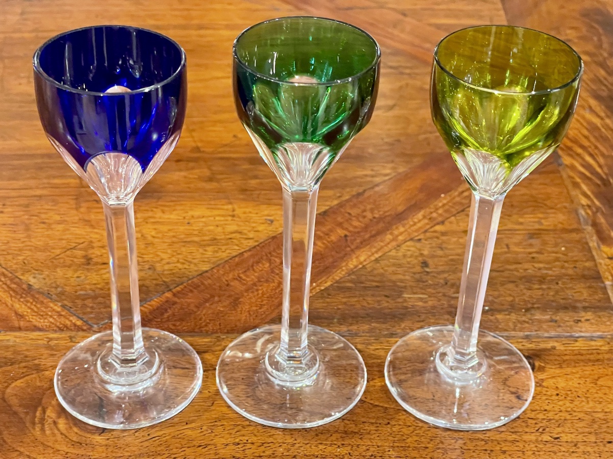 Baccarat 6 Génova Color Liqueur Glasses In Crystal-photo-4