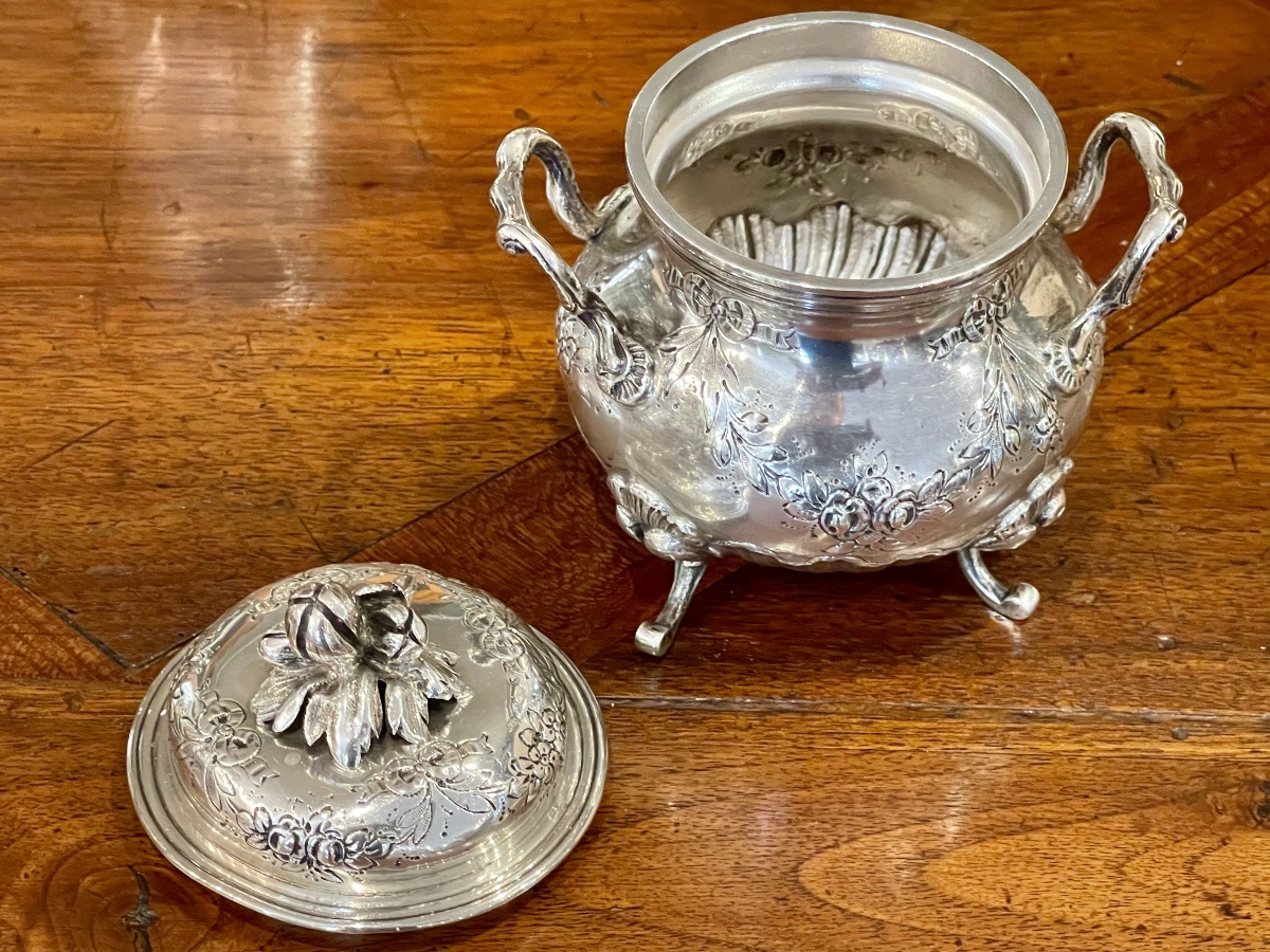 Silver Louis XV Coffee Service Rocaille égoïste Or Tête à Tête Sugar Bowl Creamer Coffee Pot-photo-5