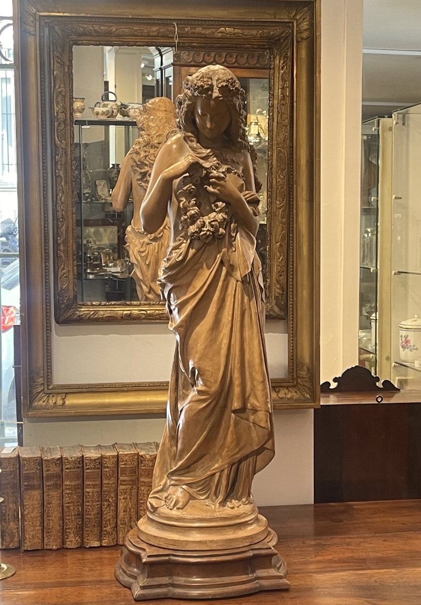 Large Terracotta Statue By Carrier Belleuse