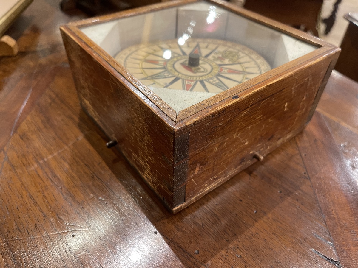 Joseph Roux Nautical Compass At The Port Of Marseille, 18th Century-photo-2