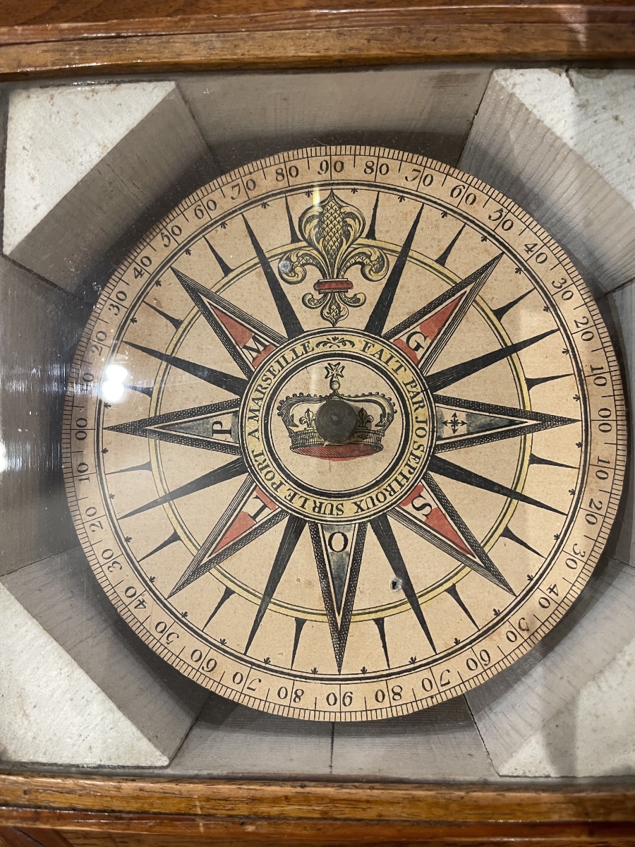 Joseph Roux Nautical Compass At The Port Of Marseille, 18th Century-photo-3