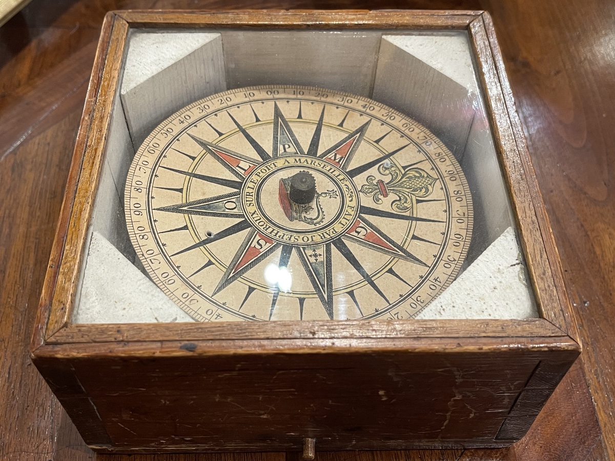 Joseph Roux Nautical Compass At The Port Of Marseille, 18th Century-photo-4