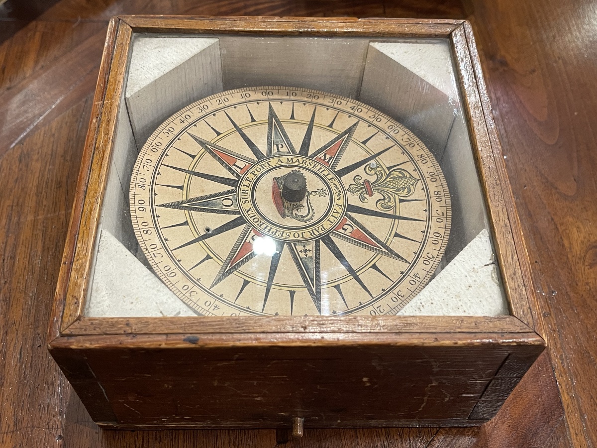 Joseph Roux Nautical Compass At The Port Of Marseille, 18th Century