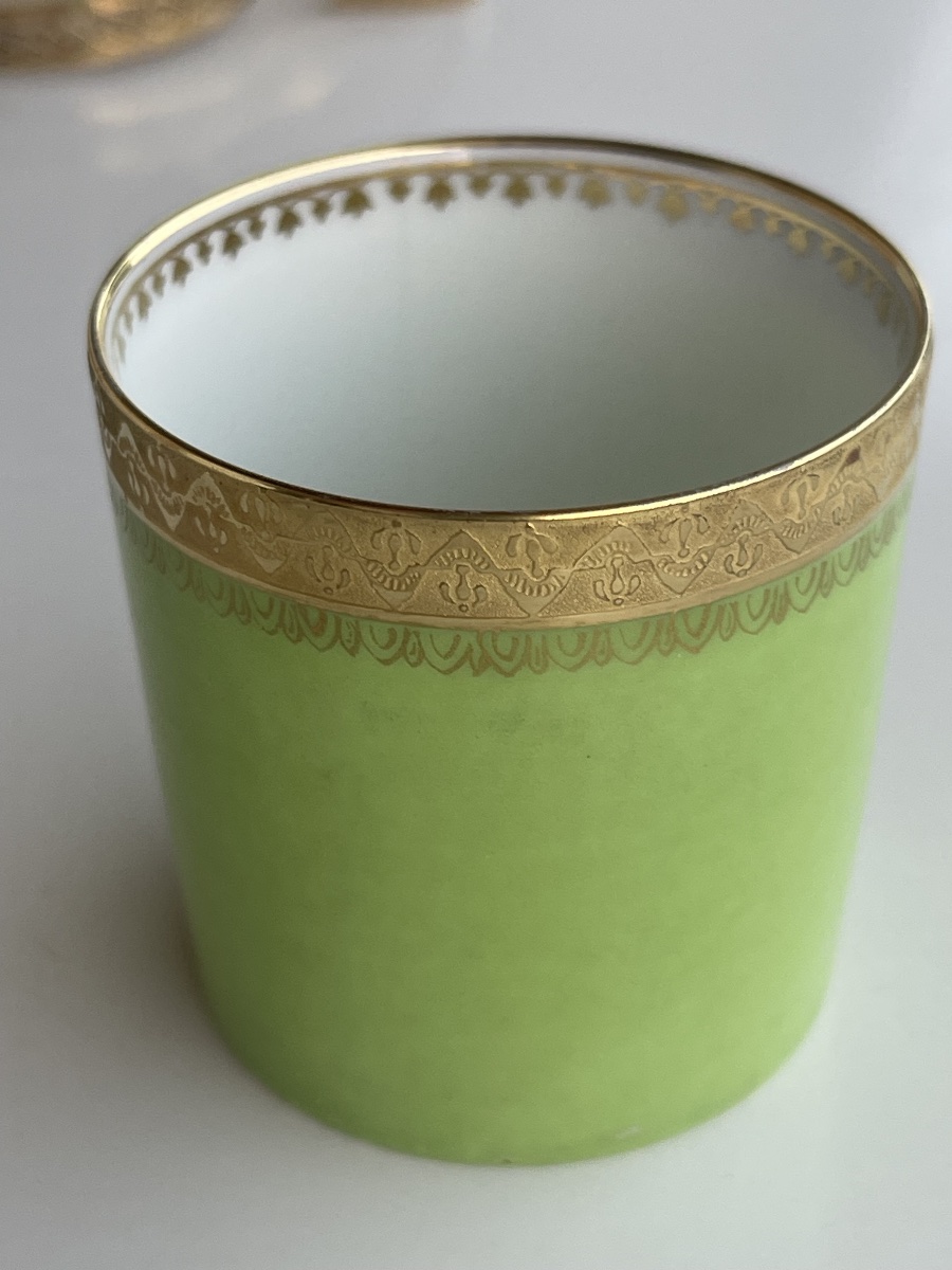 Tasse argent vermeil Minerve et porcelaine Limoges Ahrenfeldt style Empire-photo-1