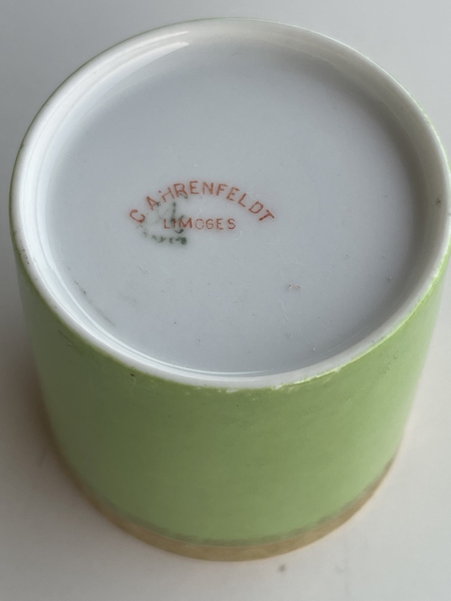 Tasse argent vermeil Minerve et porcelaine Limoges Ahrenfeldt style Empire-photo-2