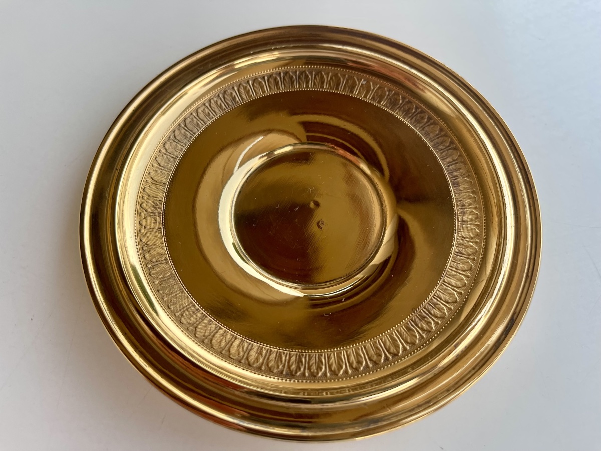 Tasse argent vermeil Minerve et porcelaine Limoges Ahrenfeldt style Empire-photo-4