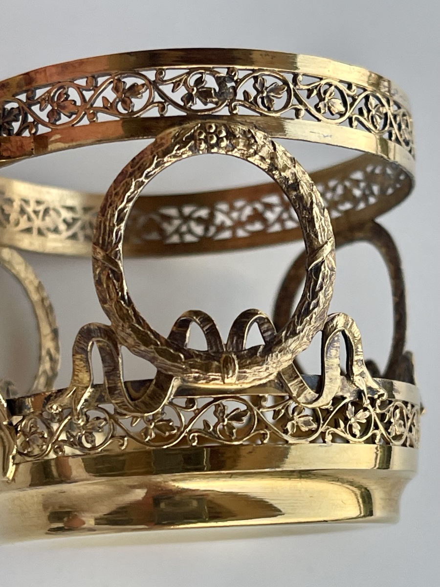 Tasse argent vermeil Minerve et porcelaine Limoges Ahrenfeldt style Empire-photo-6