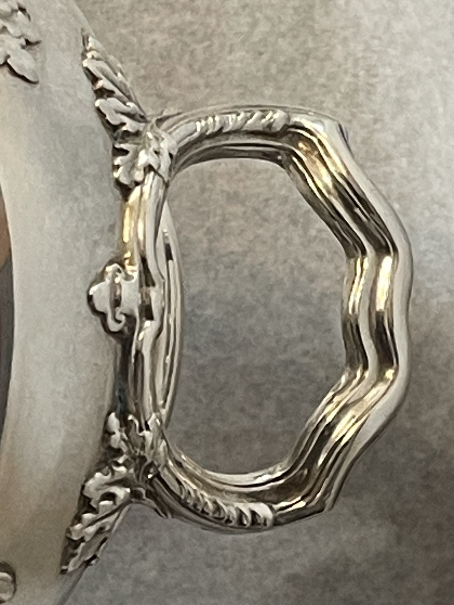 Sucrier argent massif Minerve style Louis XV monogramme LB-photo-2