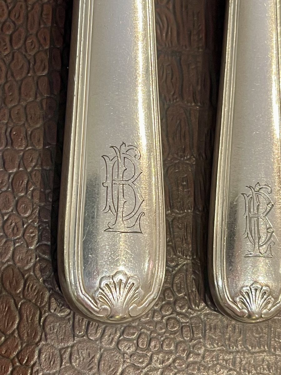 Christofle "coquille Marot" Silver-plated Metal Cutlery Set -photo-3
