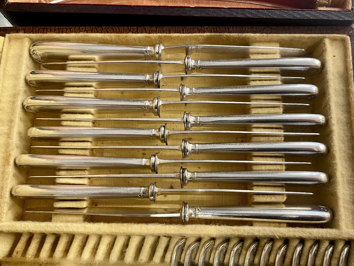 Christofle "coquille Marot" Silver-plated Metal Cutlery Set -photo-6