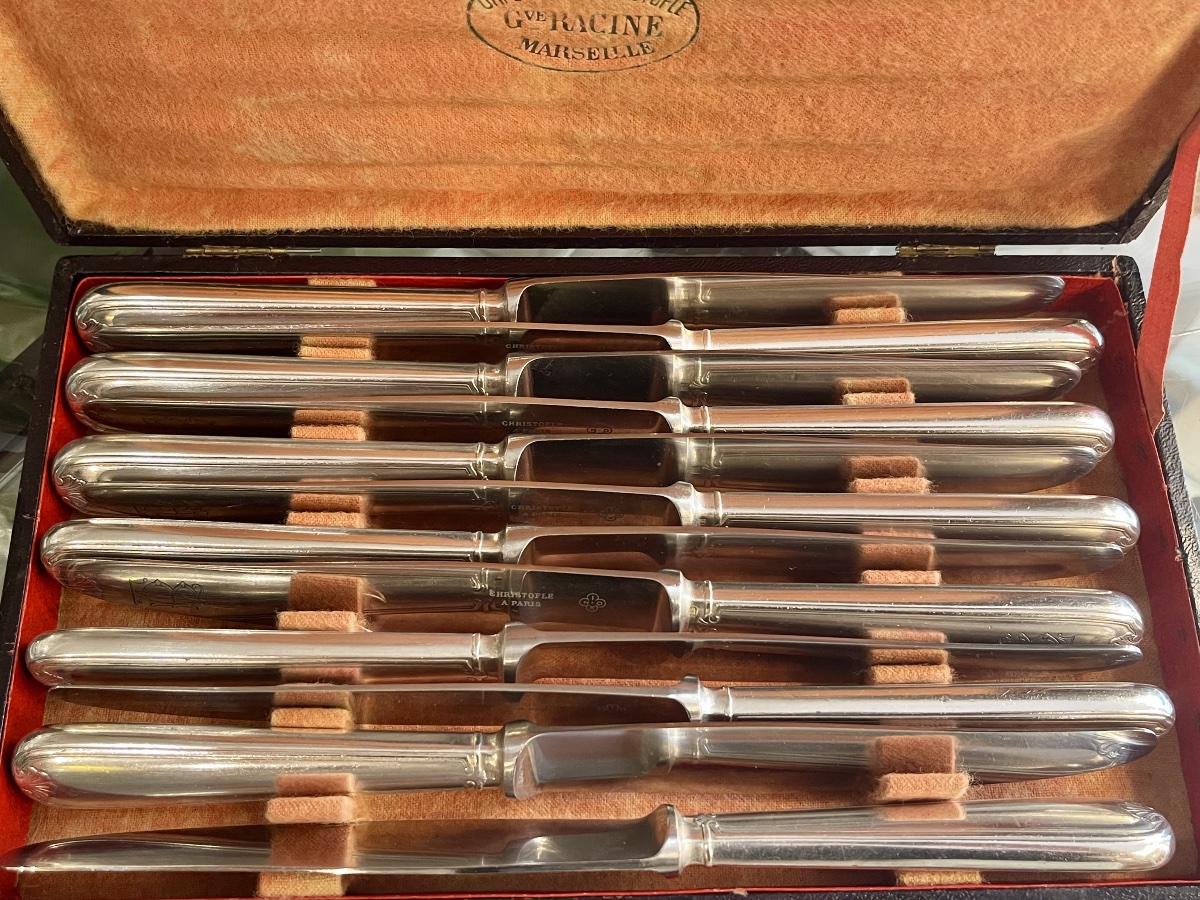 Christofle "coquille Marot" Silver-plated Metal Cutlery Set -photo-7