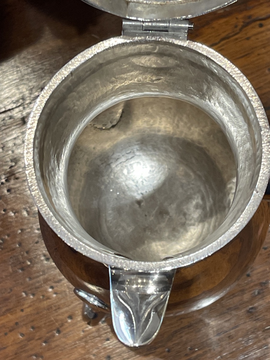 18th-century Marseille Chocolate Pot, Solid Silver -photo-3