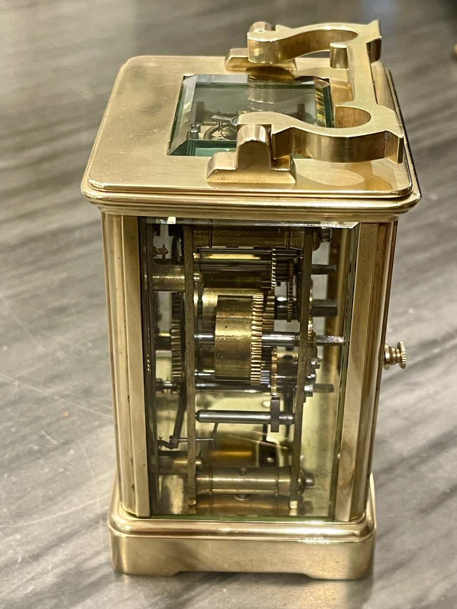Pendule d’officier XIX  ème à sonnerie en très bon état -photo-4