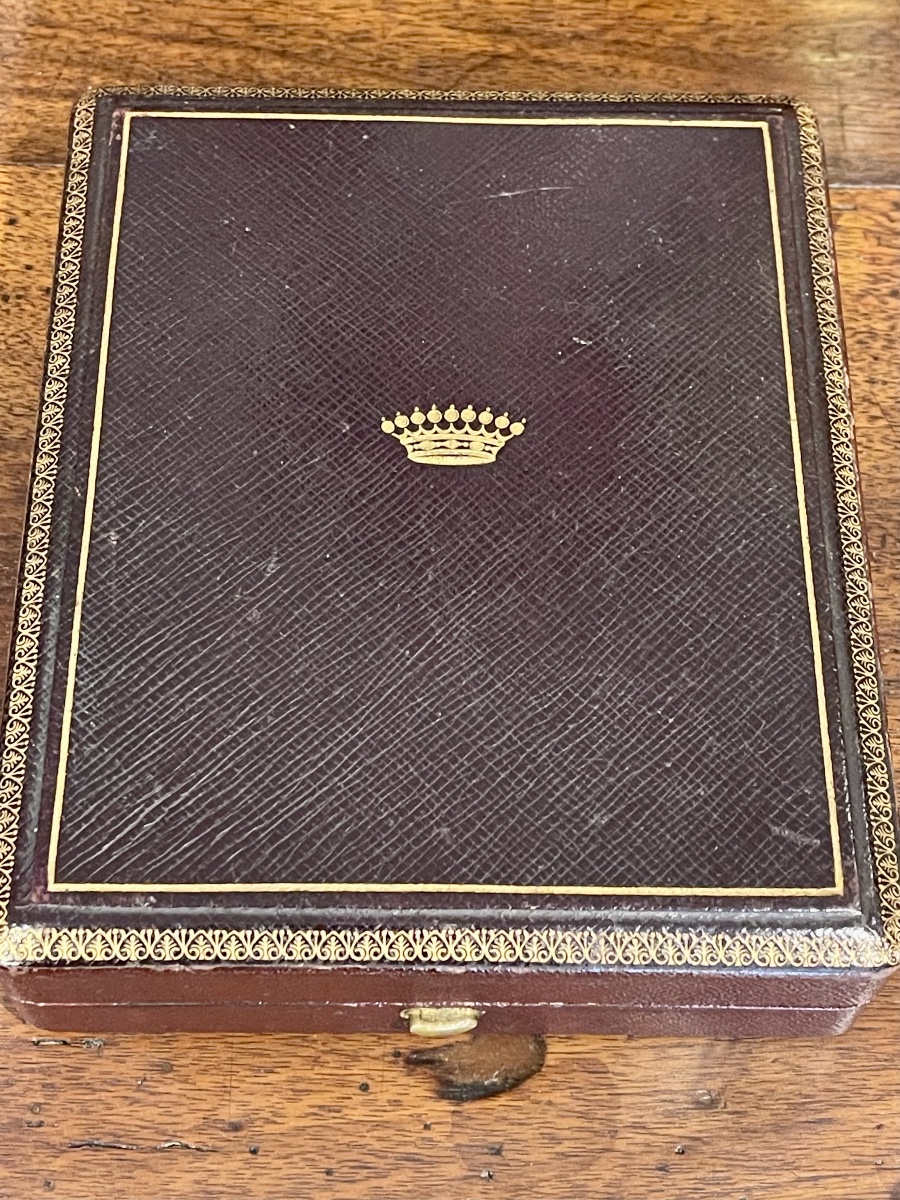 12 Solid Silver And Vermeil Teaspoons In A Box Featuring A Count's Crown-photo-3