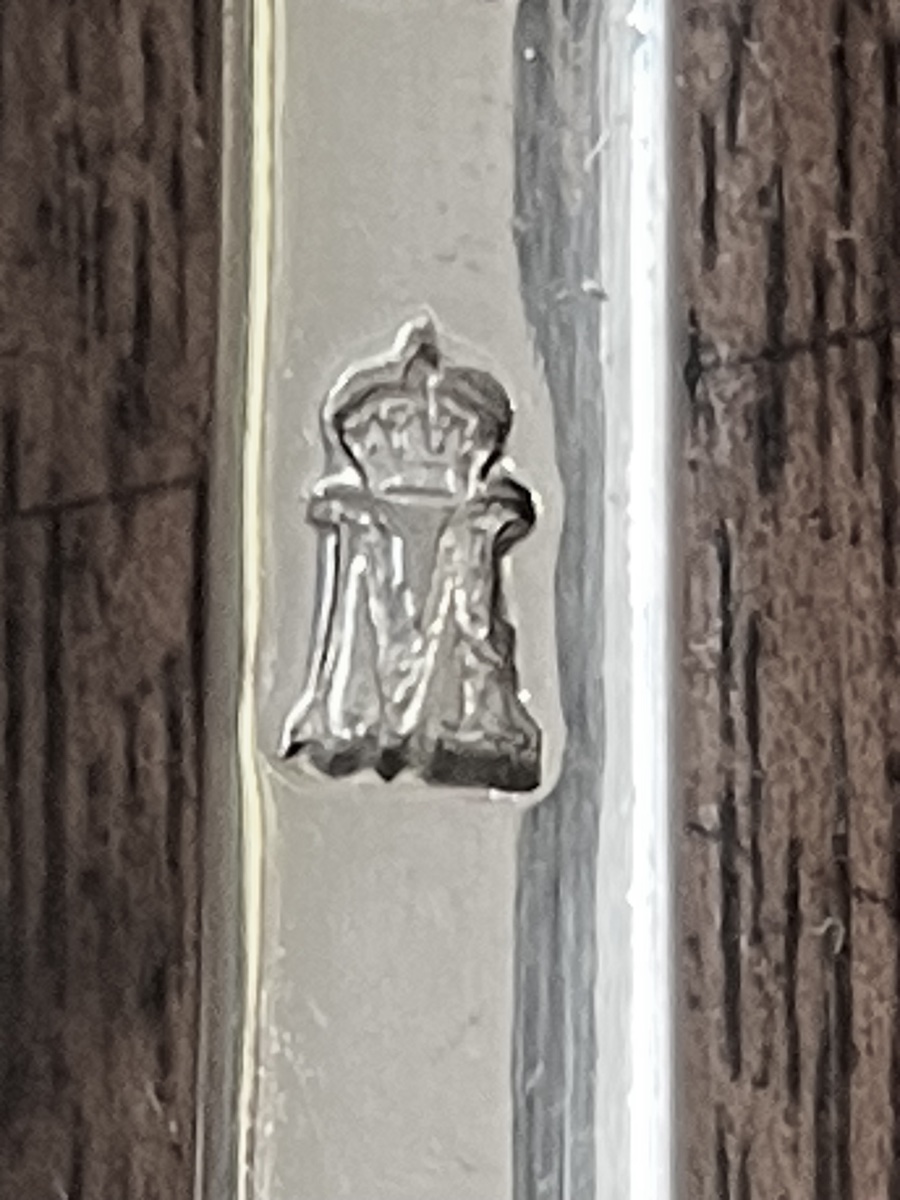 Rodez cuillère à ragoût avec blason argent XVIII orfèvre Lacoste . Toulouse .-photo-1