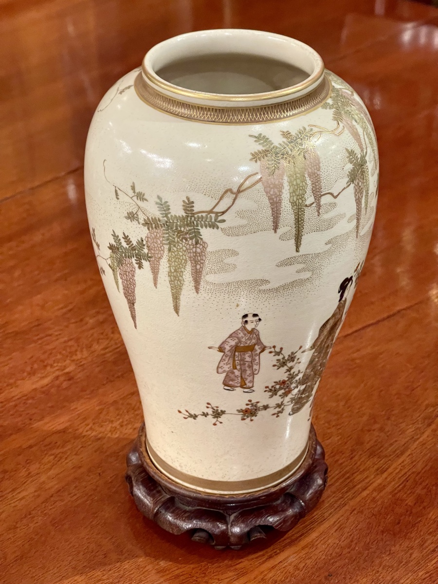 Vase Satsuma  Japon atelier Kinkozan en céramique XIX -photo-3