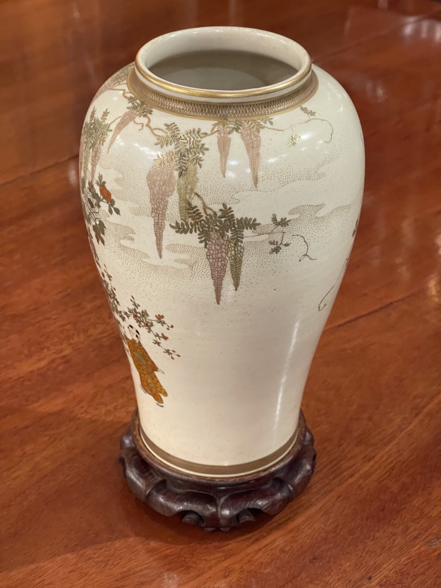 Vase Satsuma  Japon atelier Kinkozan en céramique XIX -photo-4
