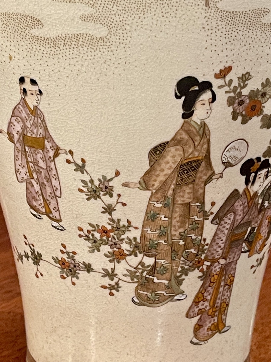 Vase Satsuma  Japon atelier Kinkozan en céramique XIX -photo-4