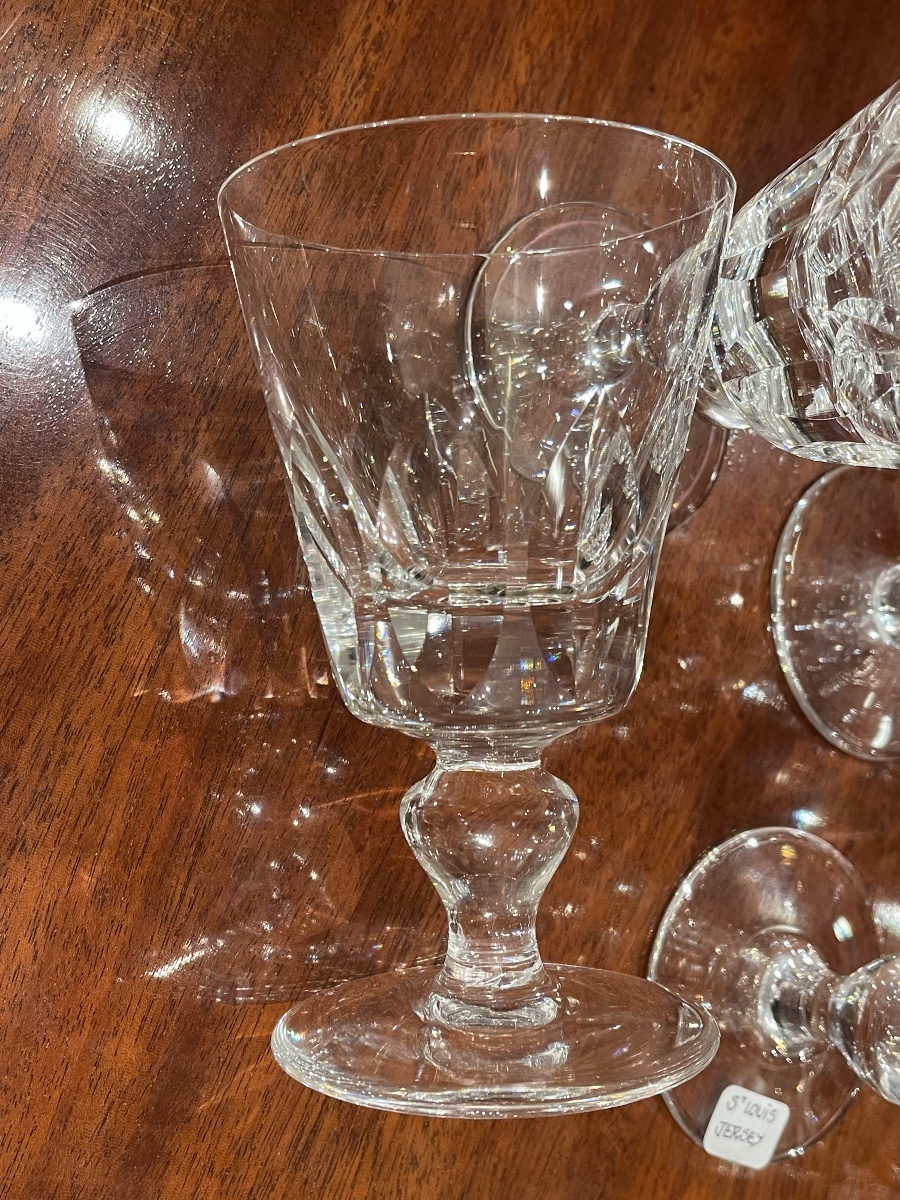 Saint Louis Crystal Jersey Set Of 6 Water Glasses -photo-2