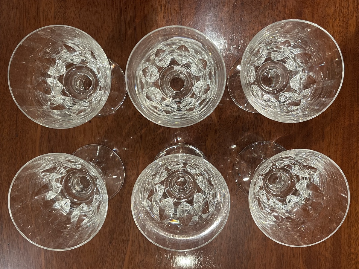 Saint Louis Crystal Jersey Set Of 6 Water Glasses -photo-3