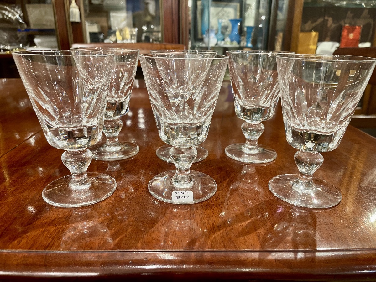 Saint Louis Crystal Jersey Set Of 6 Water Glasses 