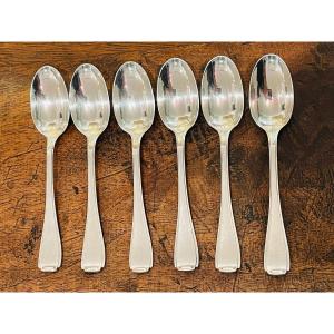 Sterling Silver Art Deco 6 Teaspoons