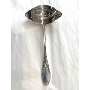 Silver Fat And Lean Sauce Spoon Minerva Louis XVI Style